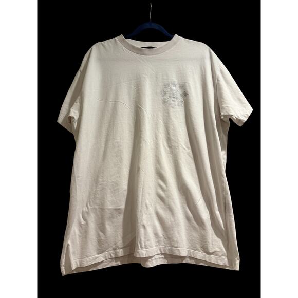 RH45 London Streetwear Mens White Metallic Graphic Tee L - Picture 1 of 12